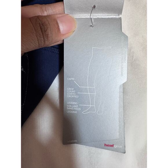 Under Armour Fitted Heatgear Compression Cropped Leggings Printed Blue Women’s - Picture 6 of 7